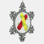 Christmas Crackers Schneeflocken Zinn-Ornament (Links)