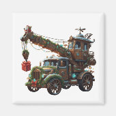 Christmas Crane Truck Magnet (Vorne)