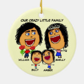 Christmas Crazy Family Cartoon Keramikornament (Hinten)