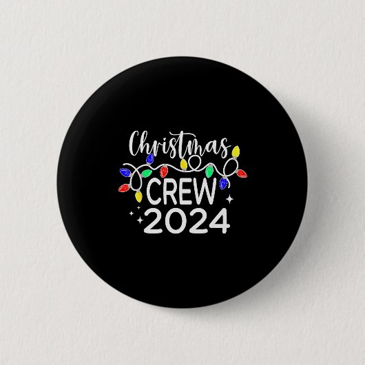 Christmas Crew 2024 Family Christmas Pajamas Xmas Button (Vorderseite)