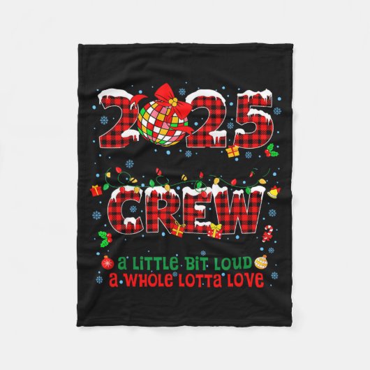 Christmas Crew 2025 Family Christmas Matching Xmas Fleecedecke (Vorderseite)