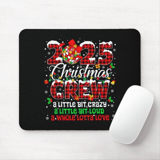 Christmas Crew 2025 Family Christmas Xmas Pajamas Mousepad (Mit Mouse)