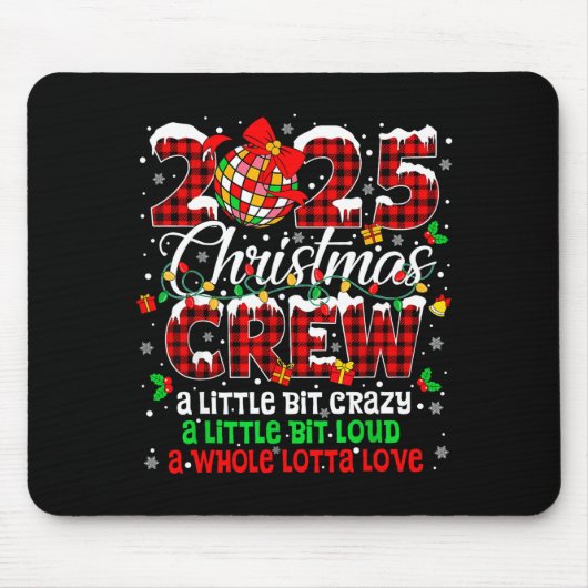 Christmas Crew 2025 Family Christmas Xmas Pajamas Mousepad (Vorne)