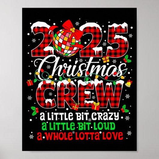 Christmas Crew 2025 Family Christmas Xmas Pajamas Poster (Vorne)
