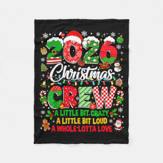 Christmas Crew 2026 Familien-Weihnachts-Xmas-Pyjam Fleecedecke