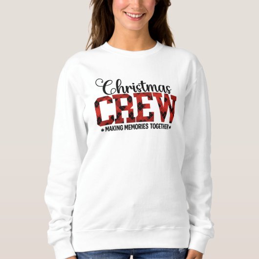 Christmas CREW – Buffalo Plaid Matching Family Sweatshirt (Vorderseite)