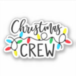 Christmas Crew Christmas Lights Family Pajama Aufkleber<br><div class="desc">This is our funny Christmas matching family pajama design for parents and kids that reads Christmas Crew and features Christmas holiday spirit with presents,  trees,  gifts,  and decorations!</div>