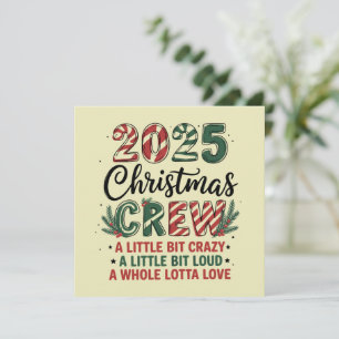 Christmas-Crew-Familien-Weihnachten 2025 passende Feiertagskarte
