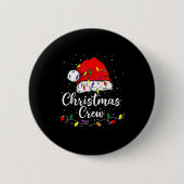 Christmas Crew Family Group Matching Christmas Paj Button (Vorderseite)