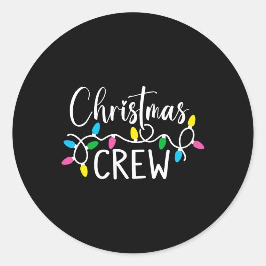 Christmas Crew Funny Family Christmas T Shirt Runder Aufkleber (Vorderseite)