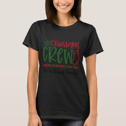 Christmas Crew Ized Christmas Family T-Shirt (Vorderseite)