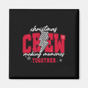 Christmas-Crew macht Erinnerungen zusammen Schneeg Magnet
