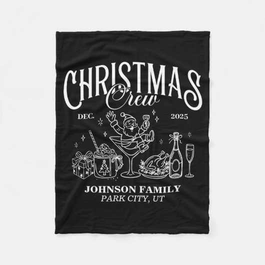 Christmas Crew Matching Family Group Fleecedecke (Vorderseite)