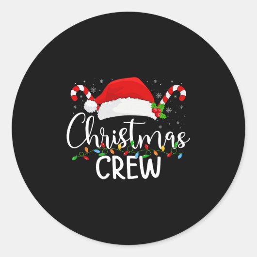 Christmas Crew Matching Family Group Holiday Xmas Runder Aufkleber (Vorderseite)