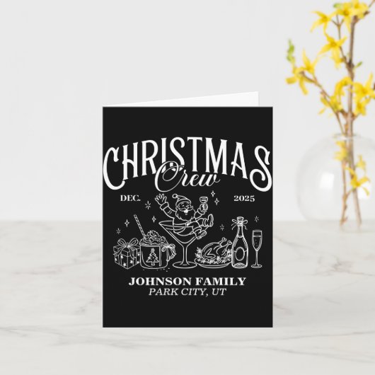 Christmas Crew Matching Family Group Karte (Gelbe Blume)