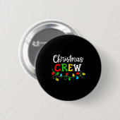 Christmas Crew Matching Family Xmas Party Men Wome Button (Vorne & Hinten)
