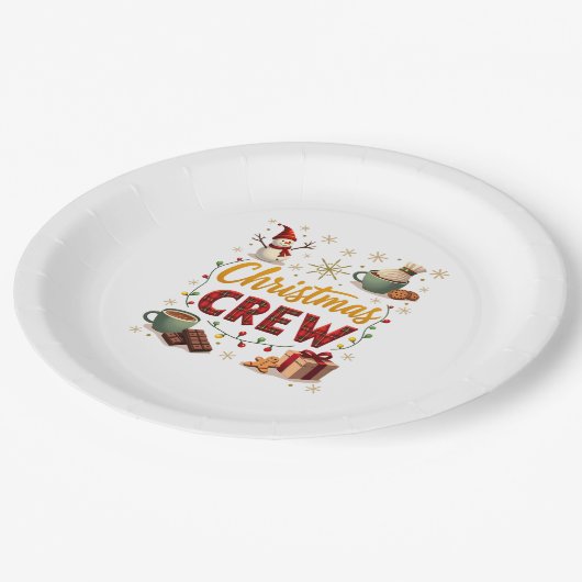 Christmas Crew Pappteller (Schrägansicht)