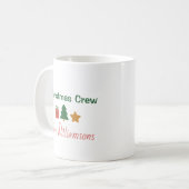 Christmas Crew Personalized Family Holiday Kaffeetasse (Vorderseite Links)