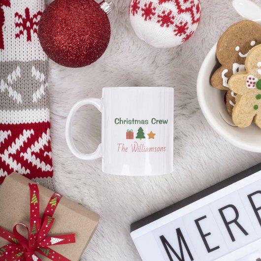 Christmas Crew Personalized Family Holiday Kaffeetasse