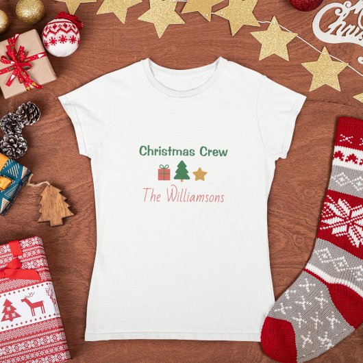 Christmas Crew Personalized Family Holiday T-Shirt