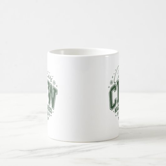 Christmas Crew Personalized Family Name Kaffeetasse (Mittel)