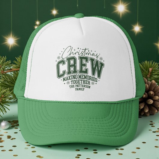 Christmas Crew Personalized Family Name Truckerkappe