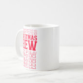 Christmas Crew Red Layered Text Family Santa Xmas  Kaffeetasse (Vorderseite Links)
