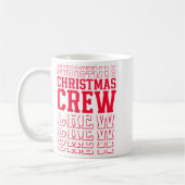 Christmas Crew Red Layered Text Family Santa Xmas  Kaffeetasse (Links)