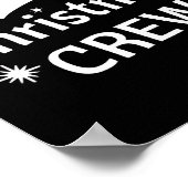 Christmas Crew Santa's Hat Merry Xmas  Poster (Ecke)