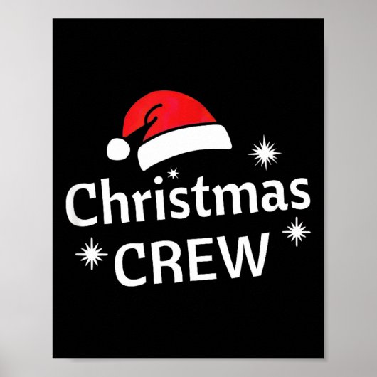 Christmas Crew Santa's Hat Merry Xmas  Poster (Vorne)