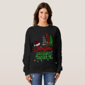 Christmas Crew Three Tree Buffalo Plaid Matching F Sweatshirt (Vorne ganz)