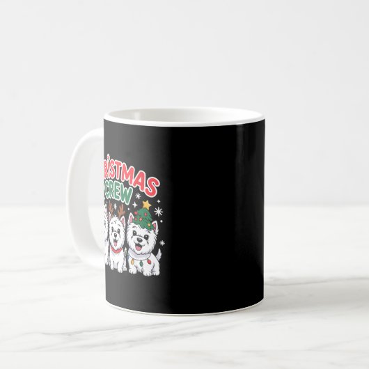 Christmas Crew Westie Christmas West Highland Whit Kaffeetasse (Vorderseite Links)