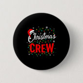 Christmas Crew Xmas Lights Family Matching Pajamas Button (Vorderseite)