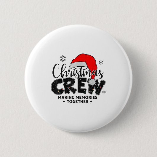 Christmas Crew Xmas Lights Family Matching Pajamas Button (Vorderseite)