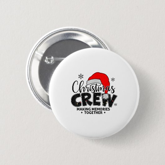 Christmas Crew Xmas Lights Family Matching Pajamas Button (Vorne & Hinten)