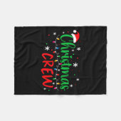 Christmas Crew Xmas Lights Family Matching Pajamas Fleecedecke (Vorderseite (Horizontal))