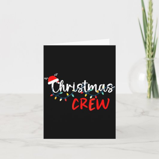 Christmas Crew Xmas Lights Family Matching Pajamas Karte (Vorderseite)