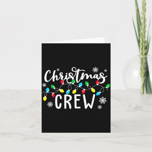 Christmas Crew Xmas Lights Family Matching Pajamas Karte (Vorderseite)