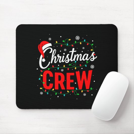 Christmas Crew Xmas Lights Family Matching Pajamas Mousepad (Mit Mouse)