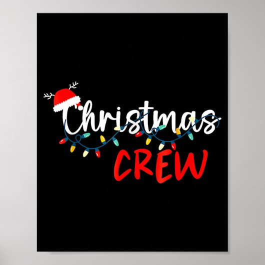 Christmas Crew Xmas Lights Family Matching Pajamas Poster (Vorne)
