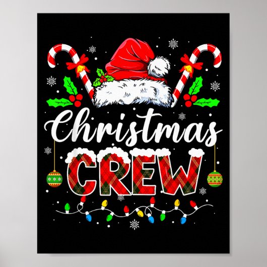 Christmas Crew Xmas Lights Family Matching Pajamas Poster (Vorne)