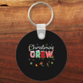 Christmas Crew Xmas Lights Family Matching Pajamas Schlüsselanhänger (Vorderseite)