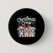 Christmas Crew Xmas Puppy Dog Breed Funny Christma Button (Vorderseite)