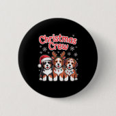 Christmas Crew Xmas Puppy Dog Funny Christmas Bern Button (Vorderseite)