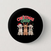 Christmas Crew Xmas Puppy Funny Christmas Labrador Button (Vorderseite)