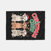 Christmas Crew Xmas Puppy Funny Christmas Labrador Fleecedecke (Vorderseite (Horizontal))