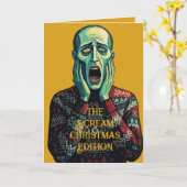 Christmas Crisis - Edvard Munch Seasonal Sweater Karte (Gelbe Blume)