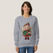 Christmas Crochet Fairy Women’s Sweatshirt – Cute (Vorne ganz)