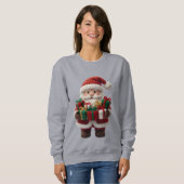 Christmas Crochet Santa Women’s Sweatshirt – Cute (Vorne ganz)