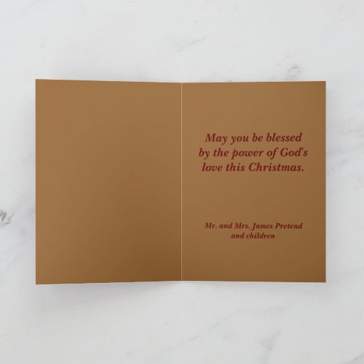 Christmas Cross Feiertagskarte (Innenseite)